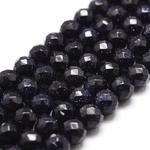 GST08 koraliki Blue Goldstone FASET 8mm 5szt Noc Kairu w sklepie internetowym Dekorynka