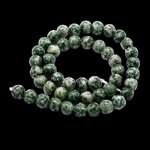 jas24 Jaspis GREEN SPOT koraliki kule kamień naturalny 8mm 5szt w sklepie internetowym Dekorynka