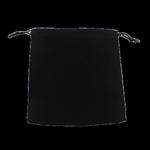 w229 Woreczek ozdobny prezentowy z weluru 17x15cm- czarny w sklepie internetowym Dekorynka