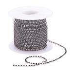tb41 Taśma biżuteryjna silver Ozdobna z cyrkoniami ss6 2mm 0.5m Jet w sklepie internetowym Dekorynka