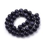 GST16 koraliki Blue Goldstone 8mm 5szt Noc Kairu w sklepie internetowym Dekorynka