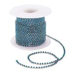 tb39-1m Taśma biżuteryjna silver ozdobna z cyrkoniami ss6 2mm Blue Zircon w sklepie internetowym Dekorynka