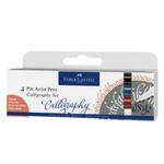 Zestaw flamastrów artystycznych Faber Castell Pitt Artist Calligraphy Set - 4 kolory w sklepie internetowym Twojepioro.pl