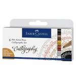 Zestaw flamastrów artystycznych Faber Castell Pitt Artist Calligraphy Set - 6 kolorów w sklepie internetowym Twojepioro.pl