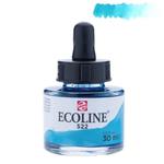 Farba akwarelowa w płynie z pipetką Talens ECOLINE - 30ml - 522 Turquoise Blue w sklepie internetowym Twojepioro.pl