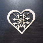 Dekor serce z ornamentem w środku AD406 w sklepie internetowym Sambora.pl