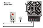 DMUCHAWA GRZEWCZA OGRZEWACZ GRZAŁKA DO OBUDÓW SZAF RACK TERMOWENTYLATOR 230V 150W HVL-031-150W + TERMOSTAT KTO-011 w sklepie internetowym Mdh-system.pl