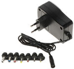 ZASILACZ IMPULSOWY REGULOWANY 3 V, 4.5 V, 6 V, 7.5 V, 9 V, 12 V DC 1.2 A 3-12V/1.2A/BL w sklepie internetowym Mdh-system.pl