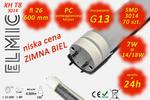 Świetlówka liniowa LED SMD 70 szt. XHT8-3014 fi 26x600 7W 230V 180st. 6500K Zimna Biel ELMIC mleczna w sklepie internetowym  elmic