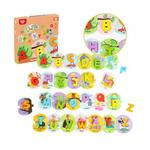 TOOKY TOY Drewniane Puzzle Montessori Układanka Nauka Alfabetu Liter Słów Alfabet Grube Klocki 26 el. w sklepie internetowym idibrii.com