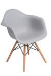 Krzesło P018W PP light grey, drewniane nogi w sklepie internetowym BajkoweLampy.pl