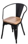 Krzesło Paris Arms Wood czarny jesion w sklepie internetowym BajkoweLampy.pl