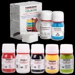 TARRAGO Color Dye Double Kit 25ml + 25ml (Paint, Preparer, Brush, Sponge) - Farby akrylowe do skór, jeansu i tkanin + cleaner, pędzelek, gąbka w sklepie internetowym cizemka.pl