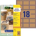 Brązowe etykiety na produkty Avery Zweckform; A4, 25 ark./op., 62 x 42 mm, kwadratowe /L7110-25/ w sklepie internetowym światetykiet24.pl