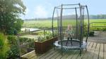 Trampolina dla dzieci Exit Tiggy 140 cm z siatką bezpieczeństwa czarno-szara w sklepie internetowym DostawaNaJutro.pl