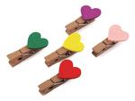 Klamerki Serca Ozdobne Drewniane Spinacze 1szt Heart Clips Decorative Wooden Clips 1pc w sklepie internetowym byBOCIEK.pl