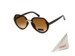 Okulary przeciwsłoneczne brązowe cieniowane - damskie Brown shaded sunglasses for women w sklepie internetowym byBOCIEK.pl