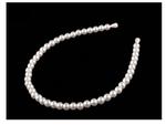 Opaska do włosów z koralików o 8 mm średnicy - perłowa Hair band made of beads with a diameter of 8 mm - pearl w sklepie internetowym byBOCIEK.pl