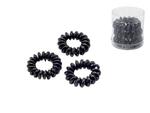 Gumki do włosów sprężynki 3szt Czarne Hair elastics springs 3pcs Black w sklepie internetowym byBOCIEK.pl