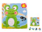 Puzzle drewniane układanka żabaka Wooden frog jigsaw puzzle w sklepie internetowym byBOCIEK.pl