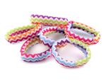 Gumki do włosów kolorowe w szlaczki 6 szt Colored hair bands with stripes, 6 pcs w sklepie internetowym byBOCIEK.pl