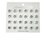Zestaw 12 par kolczyków srebrnych wkrętki Set of 12 pairs of silver stud earrings w sklepie internetowym byBOCIEK.pl