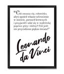 Obraz Leonardo da Vinci czarna rama czarny tekst w sklepie internetowym iwallstudio.pl