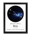 Obraz znak zodiaku Byk czarna rama w sklepie internetowym iwallstudio.pl