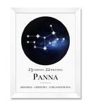 Obraz znak zodiaku Panna biała rama w sklepie internetowym iwallstudio.pl