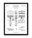 Maszynka do golenia Gillette - patent z 1904 r. w sklepie internetowym iwallstudio.pl