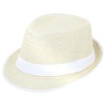 Klasyczny kapelusz Trilby z białym otokiem R149 w sklepie internetowym sklepmatrix.pl