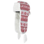 W112 Ciepła damska czapka zimowa uszatka wzór norweski w sklepie internetowym sklepmatrix.pl