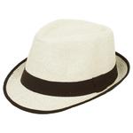 Klasyczny kapelusz z brązowym otokiem R135 w sklepie internetowym sklepmatrix.pl