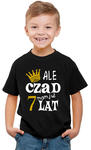 Czarna Koszulka dziecięca urodzinowa Ale Czad Mam 7 Lat w sklepie internetowym Roana24