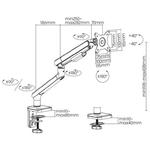 ERGO OFFICE UCHWYT BIURKOWY DO MONITORA LCD ER-751 17-32\" 9KG, SPRĘŻYNA GAZOWA w sklepie internetowym DigitalPartner