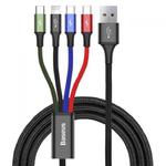 Zestaw kabli zasilający Baseus CA1T4-B01 (USB - Lightning, Micro USB, USB typu C ; 1,2m; kolor czarn w sklepie internetowym DigitalPartner