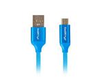 Kabel Lanberg Premium CA-USBM-20CU-0010-BL (USB 2.0 - Micro USB typu B ; 1m; kolor niebieski) w sklepie internetowym DigitalPartner