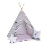 Namiot tipi dla dzieci, bawełna, okienko, kotek, różowy pyłek w sklepie internetowym tyletegotu.pl