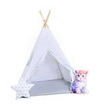 Namiot tipi dla dzieci, bawełna, okienko, kotek, biały aniołek w sklepie internetowym tyletegotu.pl