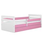 Łóżko dla dziecka, barierka ochronna, Tomi, różowy, biały, mat w sklepie internetowym tyletegotu.pl