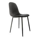 Krzesło tapicerowane, czarne nóżki, 43x52x89 cm, czarny w sklepie internetowym tyletegotu.pl