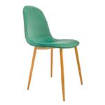 Krzesło tapicerowane, drewniane nóżki, 43x52x89 cm, zielony w sklepie internetowym tyletegotu.pl