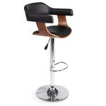 Hoker, krzesło barowe, ekoskóra, Pergo, 50x42x111 cm, czarny w sklepie internetowym tyletegotu.pl