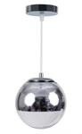 Lampa wisząca szklana kula srebrna glamour 61-122 w sklepie internetowym Sofer.pl