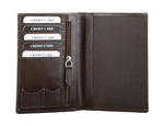 Skórzany portfel na paszport biometryczyny oraz karty zbliżeniowe (Brąz) - Brąz połysk w sklepie internetowym Koruma Id Protection