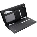 Bezpieczny Skórzany Damski Antykradzieżowy Portfel RFID (Czarny) - Czarny połysk w sklepie internetowym Koruma Id Protection