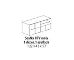 DAMA Rtv mała | 1 drzwi 1 szuflada | Biały połysk | 209008-01 w sklepie internetowym Sklep.meblarz.pl