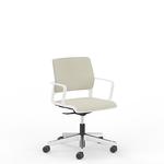 XILIUM Fotel Obrotowy Konferencyjny SWIVEL CHAIR UPH WHITE | Oparcie - Tapicerowane w sklepie internetowym Sklep.meblarz.pl