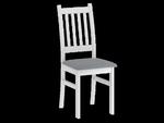 CARLO DUE Krzesło | Białe | Siedzisko tapicerowane szare | Tapicerka Aston Pik 16 w sklepie internetowym Sklep.meblarz.pl