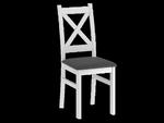 CARLO Krzesło | Białe | Siedzisko tapicerowane czarne | Tapicerka Bluvel 19 w sklepie internetowym Sklep.meblarz.pl